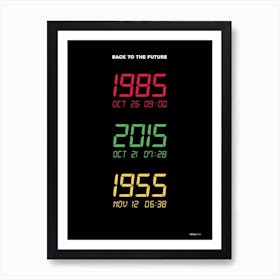 Back To The Future Art Print