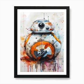 Bb 8 From Star Wars Watercolor Art Print