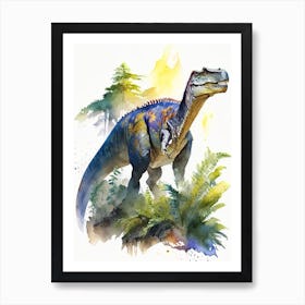 Torvosaurus Watercolour Dinosaur Art Print