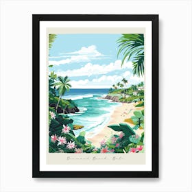 Poster Of Diamond Beach, Bali, Indonesia, Matisse And Rousseau Style 3 Art Print