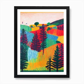 Peneda Abstract Colourful Art Print