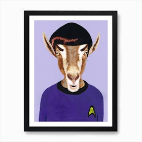 Mr Spock Goat Art Print