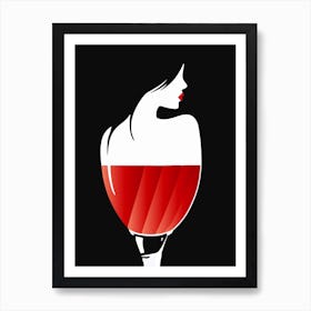 Wine Glass Art Print