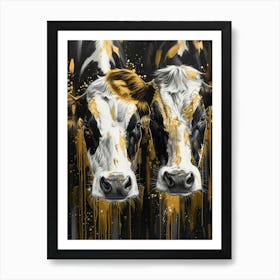 Gold Cows Art Print