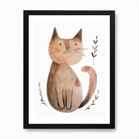Sokoke Cat Clipart Illustration 4 Art Print