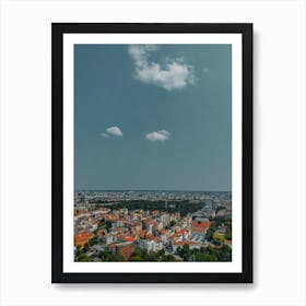 Aerial view Milan city Art Print