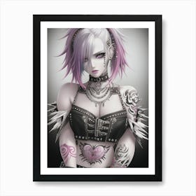 Pretty Punk Girl - Hall-O-Gram Creations 38 Art Print