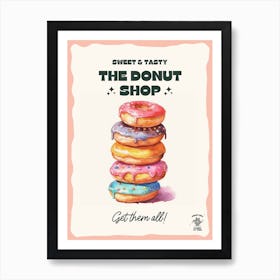 Stack Of Sprinkles Donuts The Donut Shop 1 Art Print