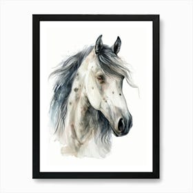Horse Watercolor Painting 1 Art Print