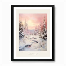 Dreamy Winter Painting Poster Lapland Finland 6 Poster