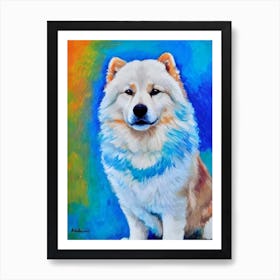 Finnish Lapphund Fauvist Style Dog Art Print