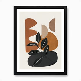 Modern Minimal Abstract Art Shapes 3 Art Print