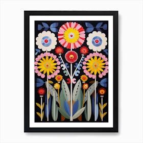 Flower Motif Painting Everlasting Flower 2 Art Print