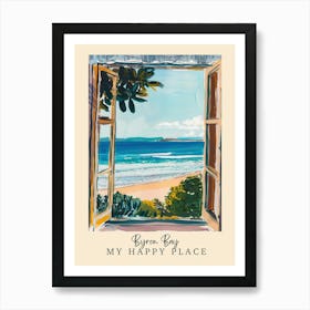 My Happy Place Byron Bay 2 Travel Poster Art Print