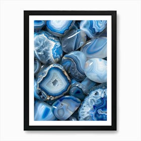 Blue Agate 7 Art Print