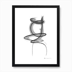 Spiral Strokes 9 Art Print