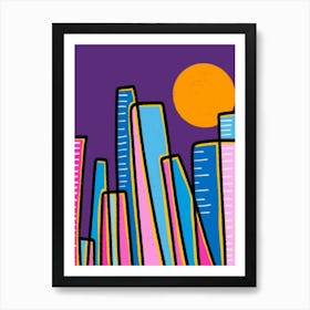 Minimalist Cityscape 1 Art Print