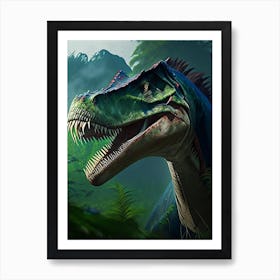 Suchomimus 1 Illustration Dinosaur Art Print