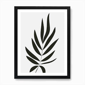 Abstract Botanical Black and Beige Art 2 Art Print