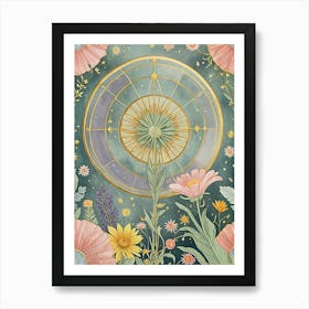 Floral Astrology no1 Art Print