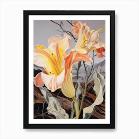 Gloriosa Lily 1 Flower Painting Art Print