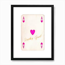 Ace Of Hearts Lucky Girl Póster