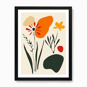 Abstract Flowers 45 Art Print