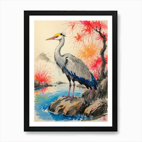 Japanese Crane Art Print