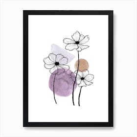 Watercolor Flowers Art Print