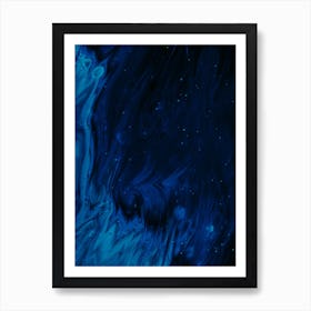 Abstract Blue Space Art Print