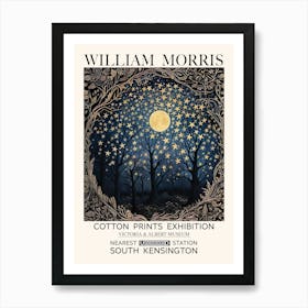 William Morris Exhibition Poster - Night Sky Poster