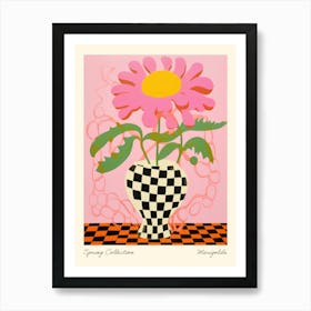 Spring Collection Marigolds Flower Vase 2 Art Print