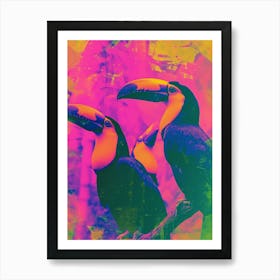 Polaroid Inspired Toucans 3 Art Print