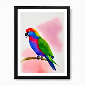 Parrot Watercolour Bird Art Print