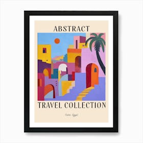 Abstract Travel Collection Poster Cairo Egypt 4 Art Print