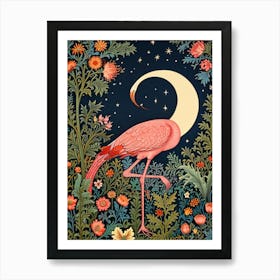 William Morris Pink Flamingo 1 Art Print