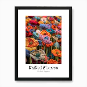 Knitted Flowers Fied Of Poppies 4 Art Print