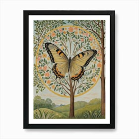 Butterfly In A Tree Art Print