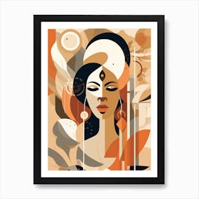 Woman Portrait Abstract Art Print