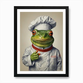 Chef Frog 3 Art Print