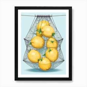 Lemons In A Net Art Print