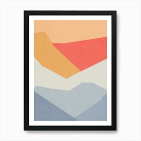 Abstract Mountains - Sunset 02 Art Print