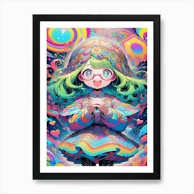 Psychedelic Girl 1 Art Print