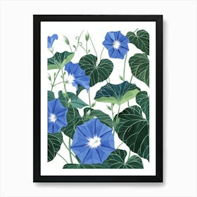 Blue Morning Glory 1 Art Print