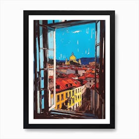 A Window View Of Vienna In The Style Of Pop Art 1 Art Print