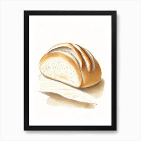 Sourdough Bread Bakery Product Quentin Blake Illustration 1 Art Print