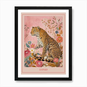 Floral Animal Painting Leopard 1 Poster Art Print