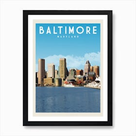 Baltimore Maryland Travel Poster Art Print