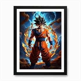 Dragon Ball Z Wallpaper Art Print