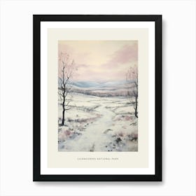 Dreamy Winter National Park Poster  Cairngorms National Park Scotland 4 Art Print